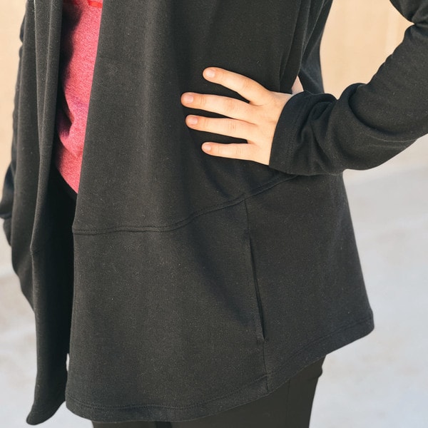 College House I-State Black Cardigan